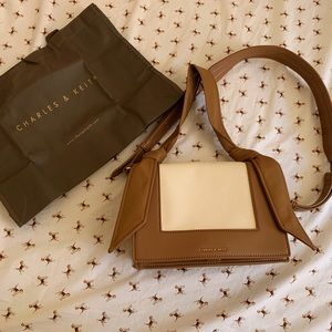 CHARLES & KEITH - Bags. Taupe handbag